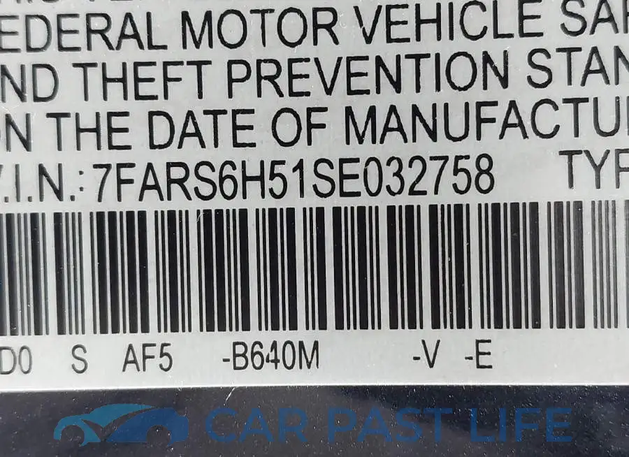 7FARS6H51SE032758# 9