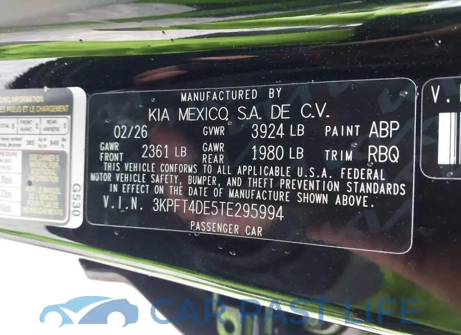 3KPFT4DE5TE295994# 9