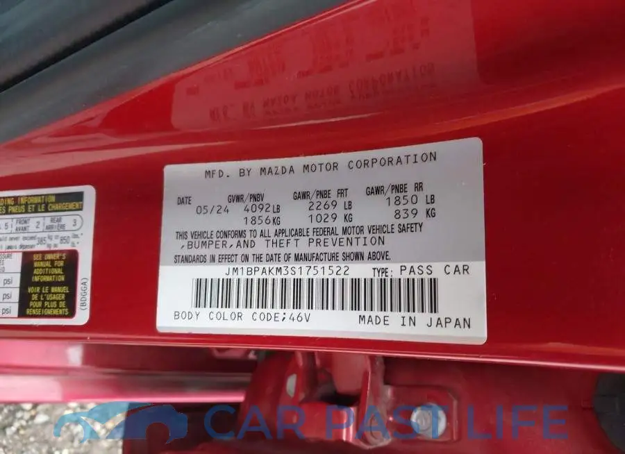 JM1BPAKM3S1751522# 9