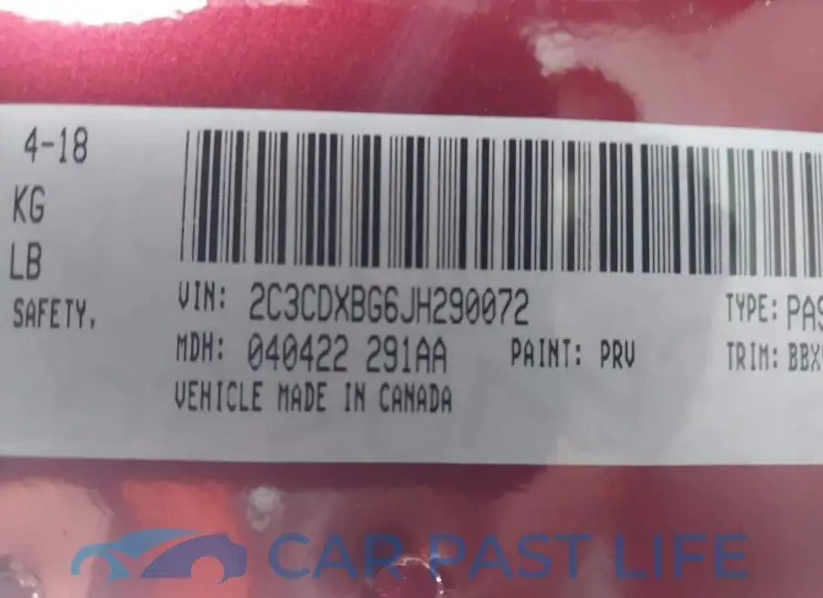 2C3CDXBG6JH290072# 9