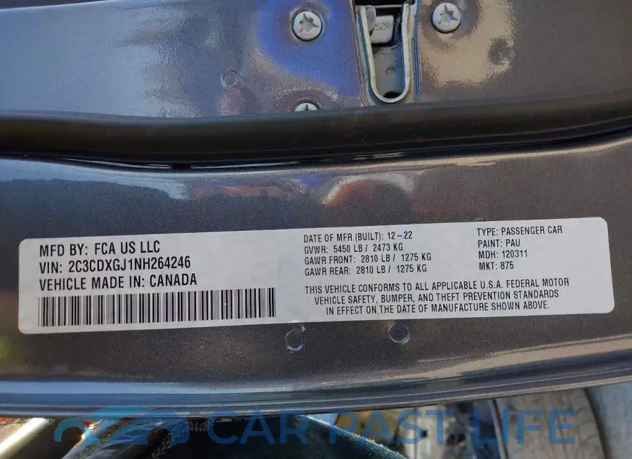 2C3CDXGJ1NH264246# 9
