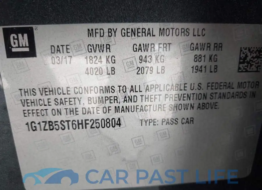 1G1ZB5ST6HF250804# 9