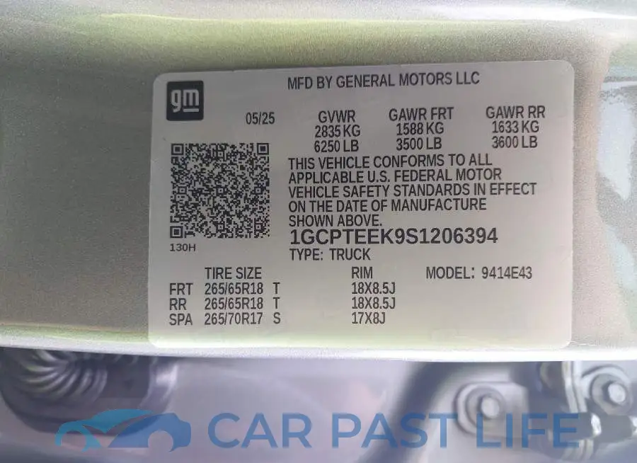 1GCPTEEK9S1206394# 9