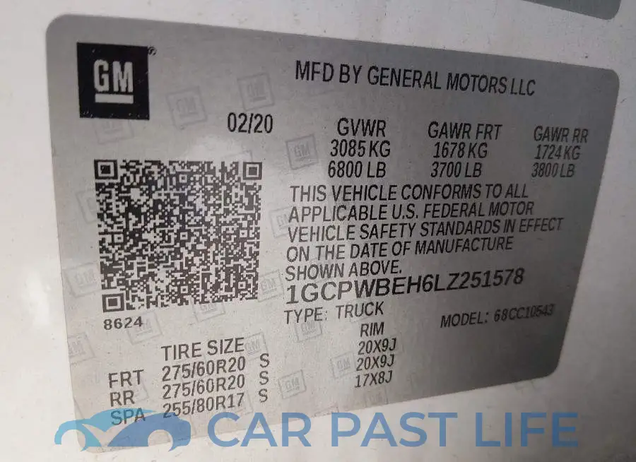 1GCPWBEH6LZ251578# 9