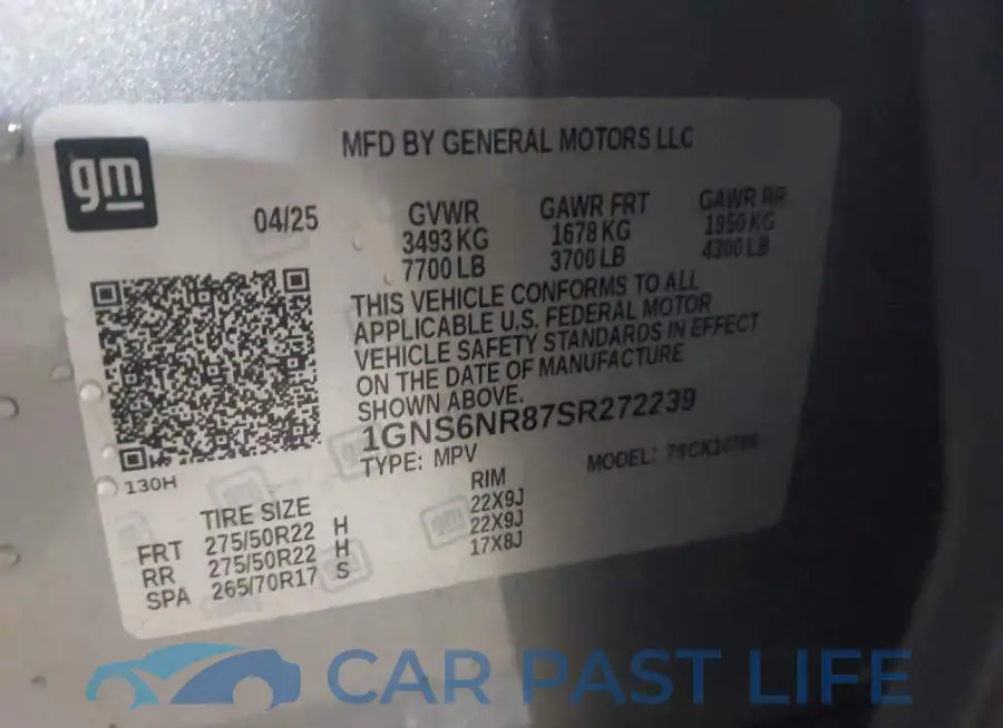 1GNS6NR87SR272239# 9