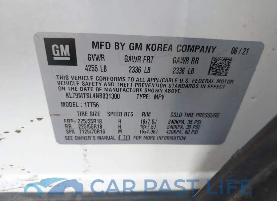 KL79MTSL4NB031300# 9