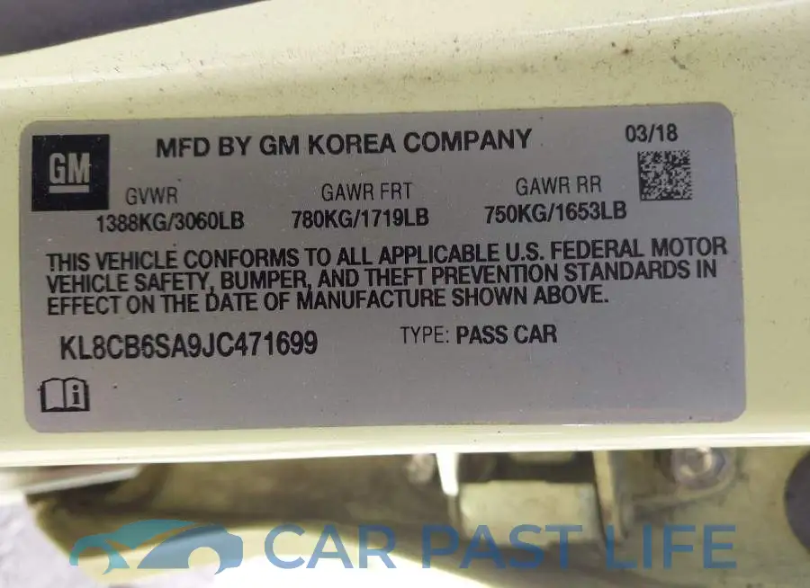 KL8CB6SA9JC471699# 9