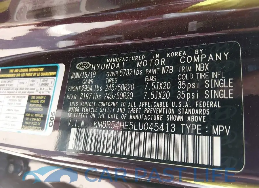 KM8R54HE5LU045413# 9