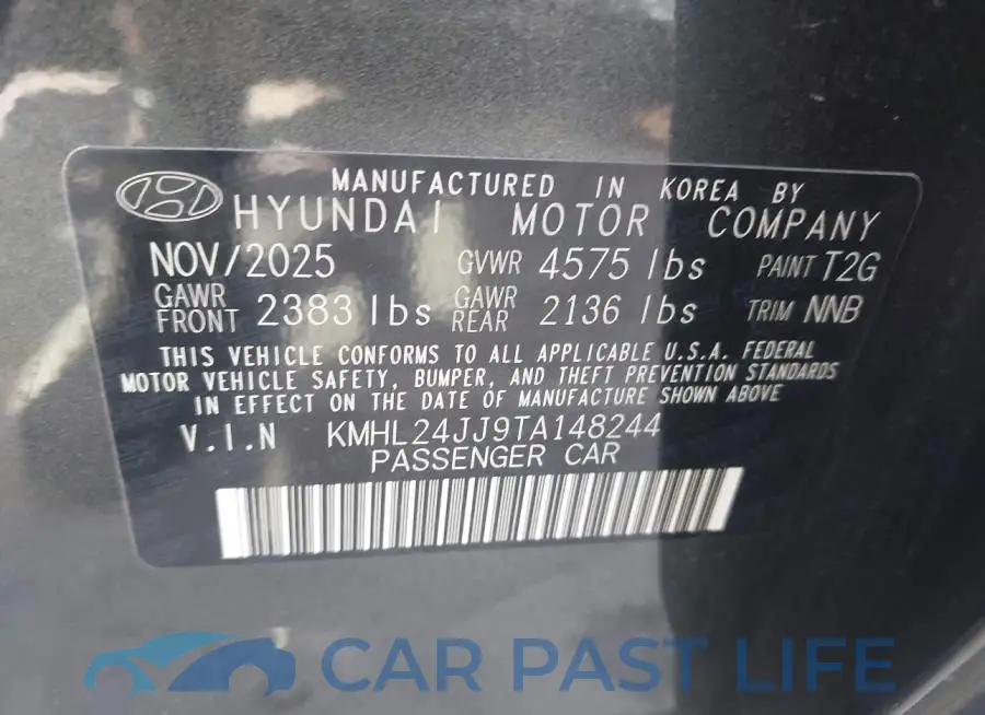 KMHL24JJ9TA148244# 9