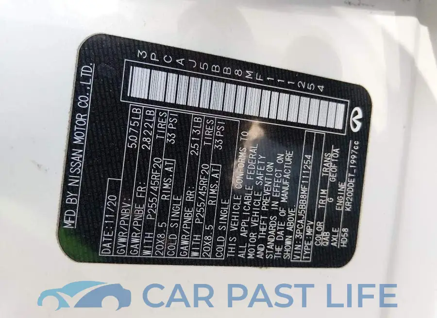 3PCAJ5BB8MF111254# 9