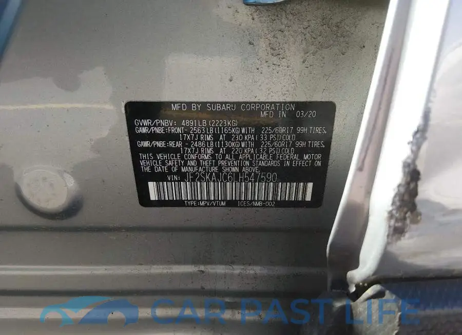 JF2SKAJC6LH547590# 9