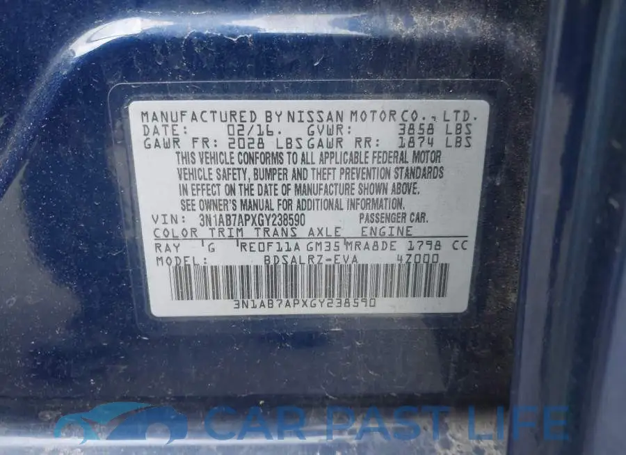 3N1AB7APXGY238590# 9