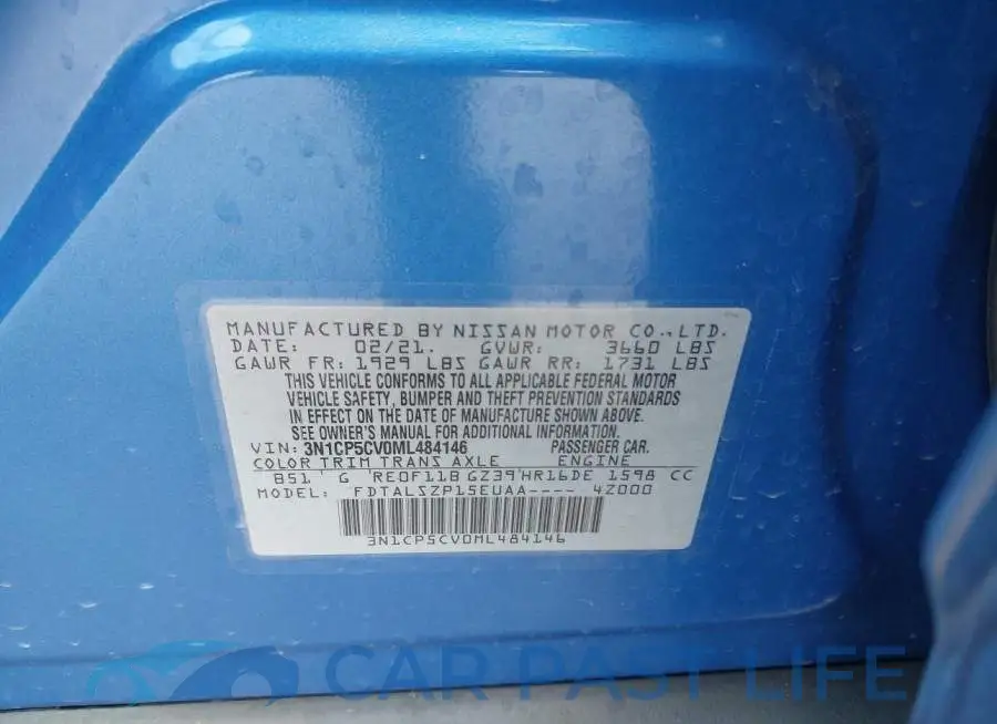 3N1CP5CV0ML484146# 9