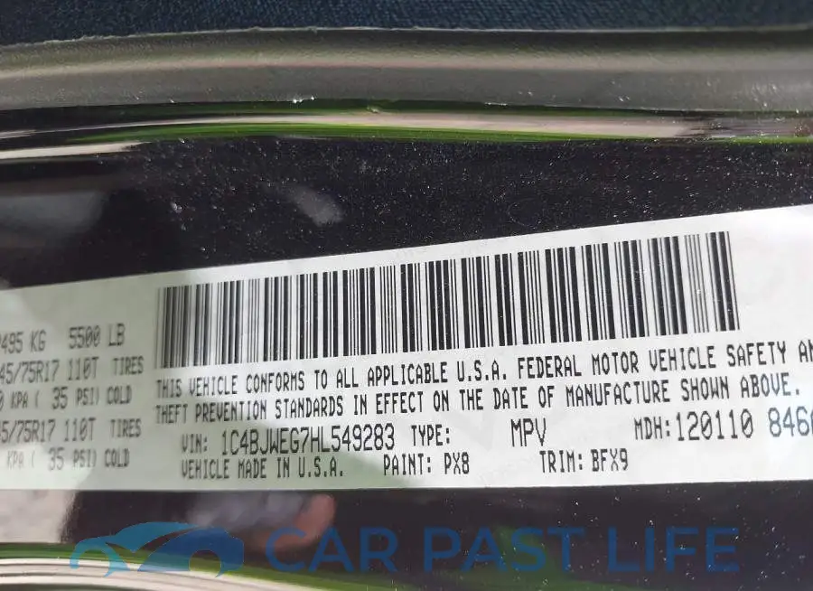 1C4BJWEG7HL549283# 9