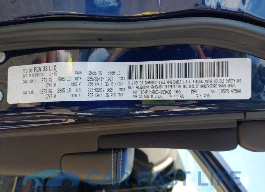 1C4PJMABXGW193431# 9