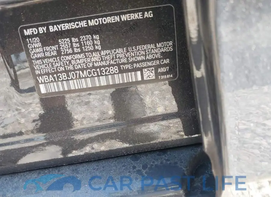 WBA13BJ07MCG13288# 9