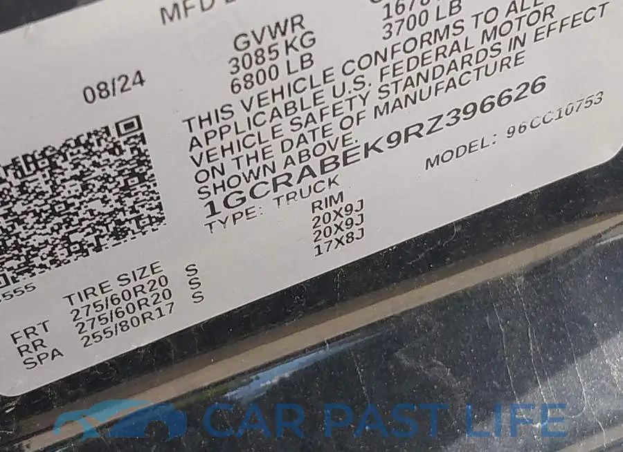1GCRABEK9RZ396626# 9