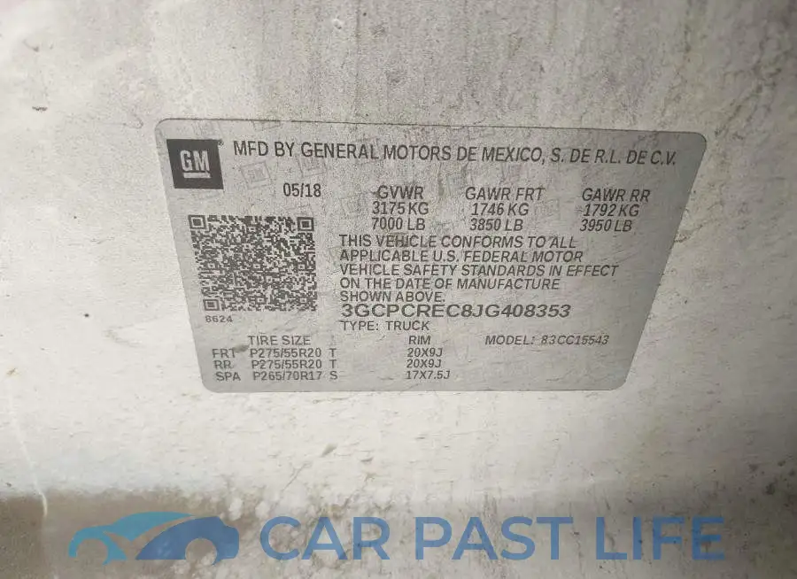 3GCPCREC8JG408353# 9