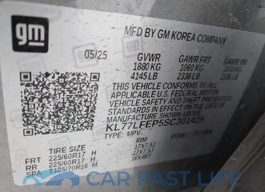 KL77LFEP5SC301425# 9