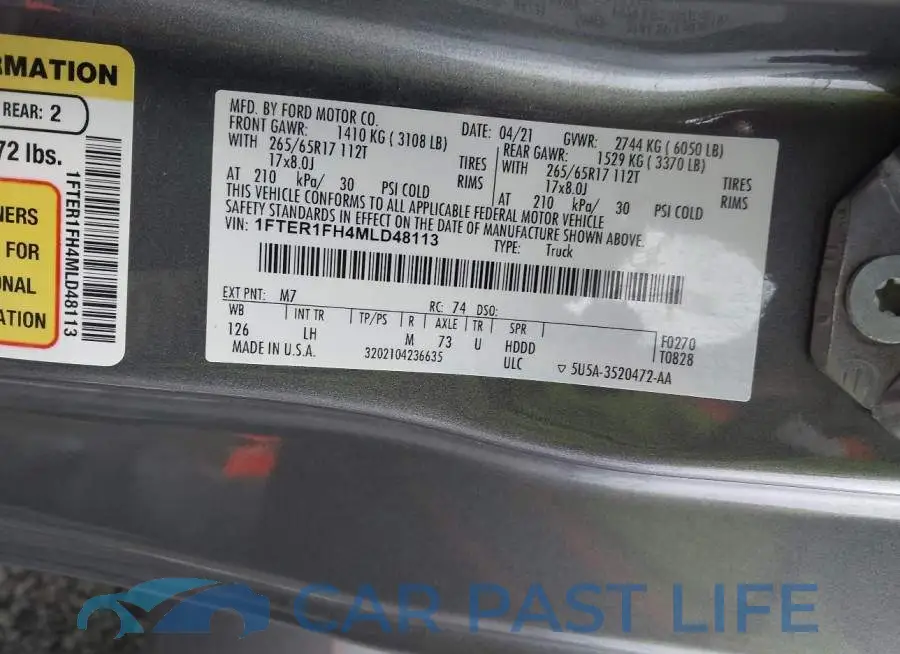1FTER1FH4MLD48113# 9