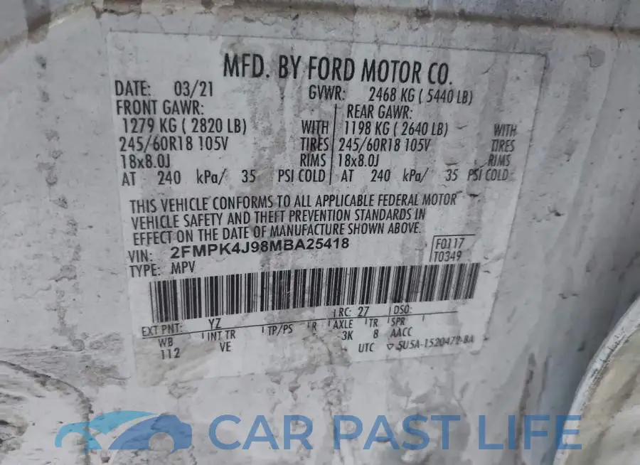 2FMPK4J98MBA25418# 9
