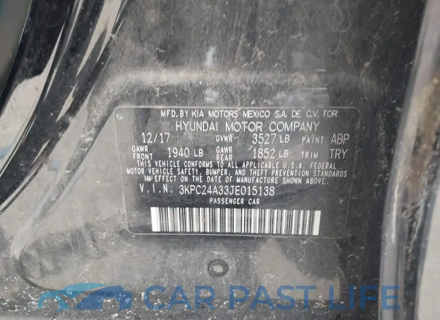3KPC24A33JE015138# 9