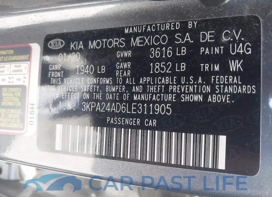 3KPA24AD6LE311905# 9