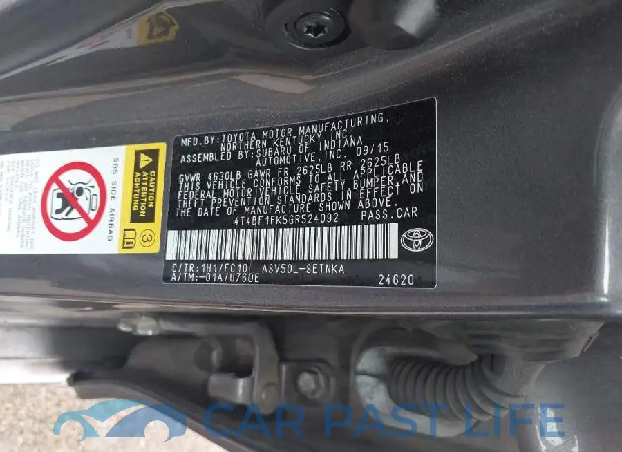 4T4BF1FK5GR524092# 9