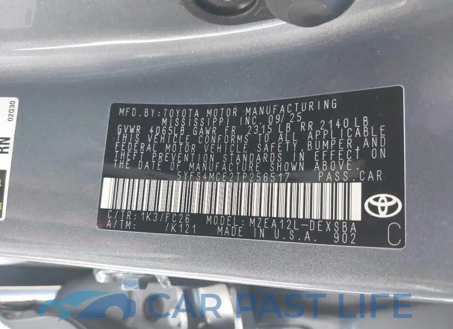 5YFS4MCE2TP256517# 9