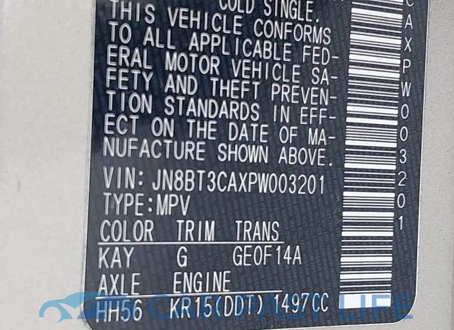 JN8BT3CAXPW003201# 9