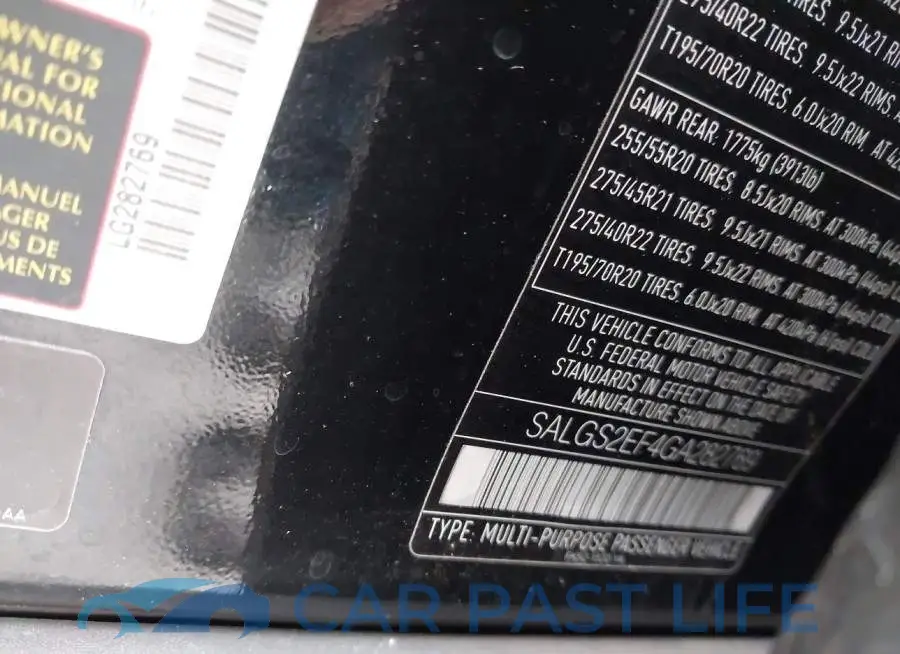 SALGS2EF4GA282769# 9