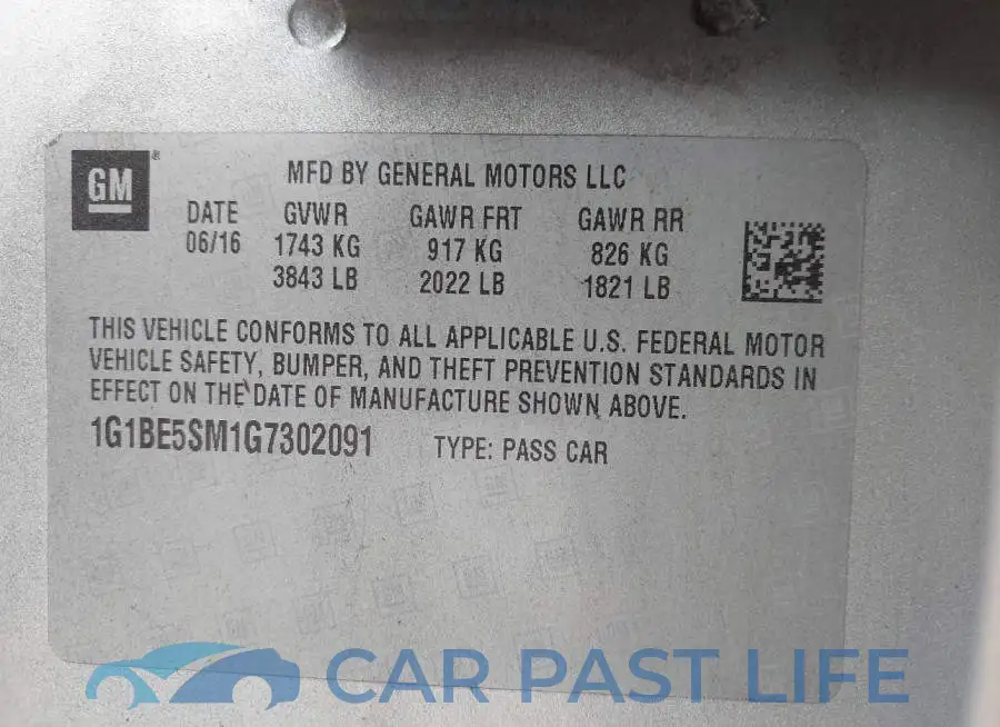 1G1BE5SM1G7302091# 9