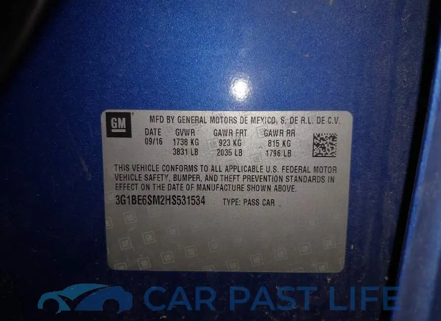 3G1BE6SM2HS531534# 9