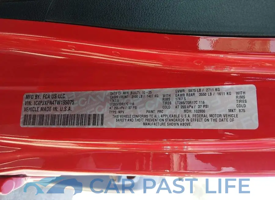 1C4PJXFN4TW195075# 9