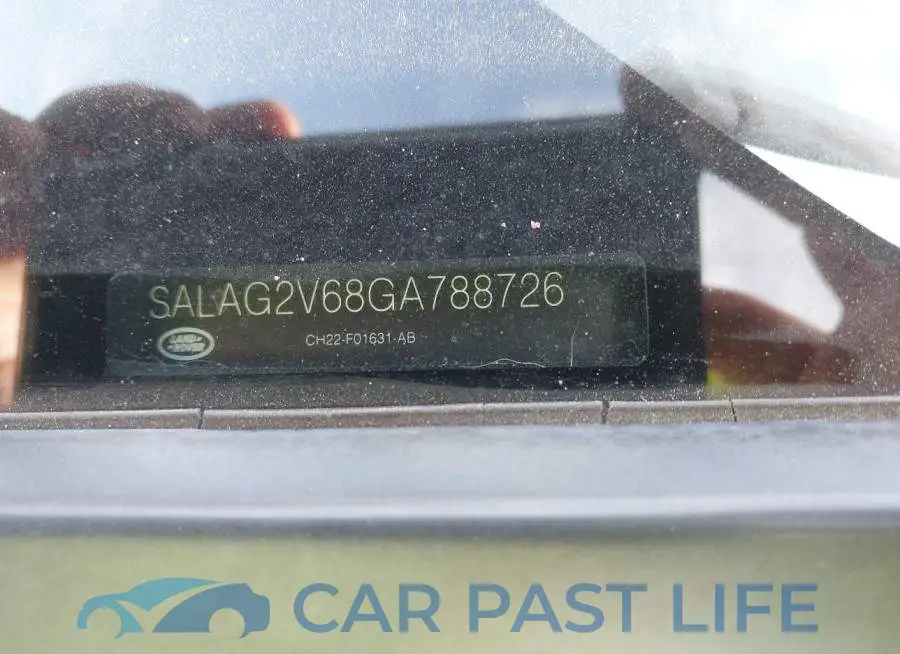 SALAG2V68GA788726# 17