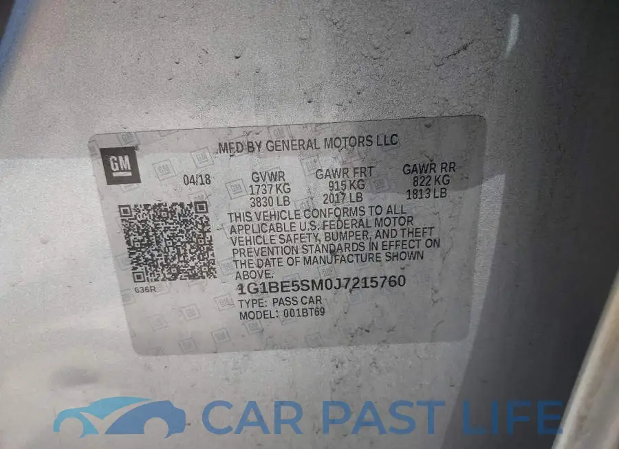1G1BE5SM0J7215760# 9
