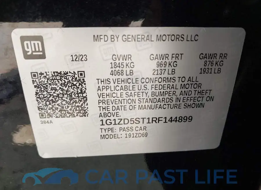 1G1ZD5ST1RF144899# 9