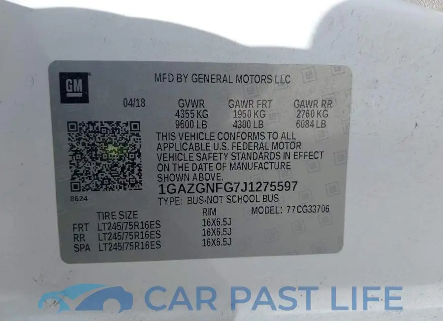 1GAZGNFG7J1275597# 9