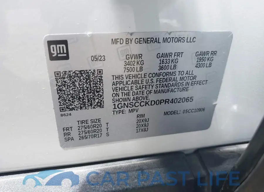 1GNSCCKD0PR402065# 9