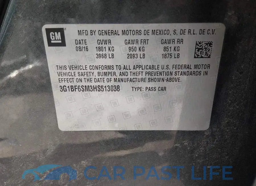 3G1BF6SM3HS513038# 9