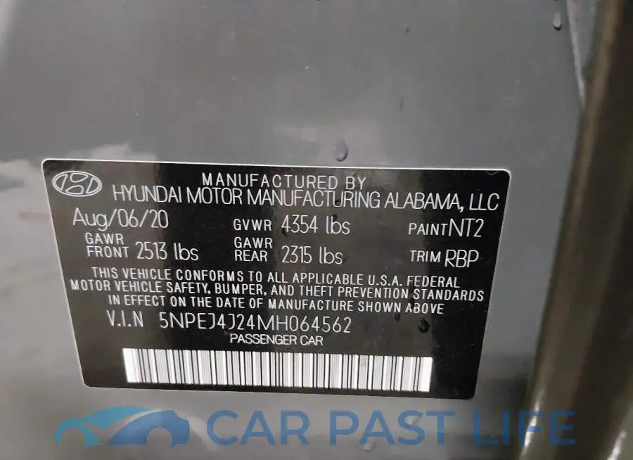 5NPEJ4J24MH064562# 9