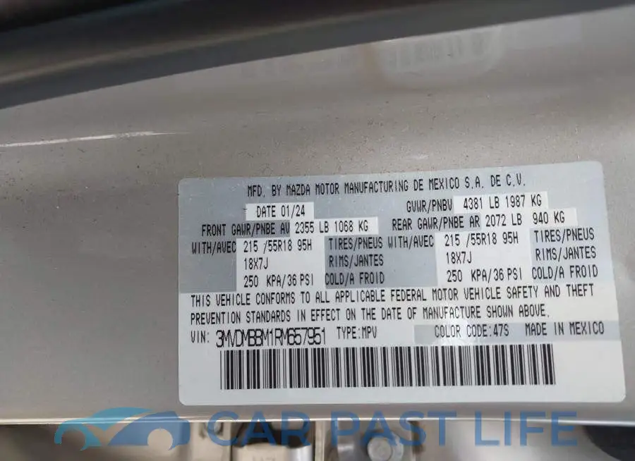 3MVDMBBM1RM657951# 9