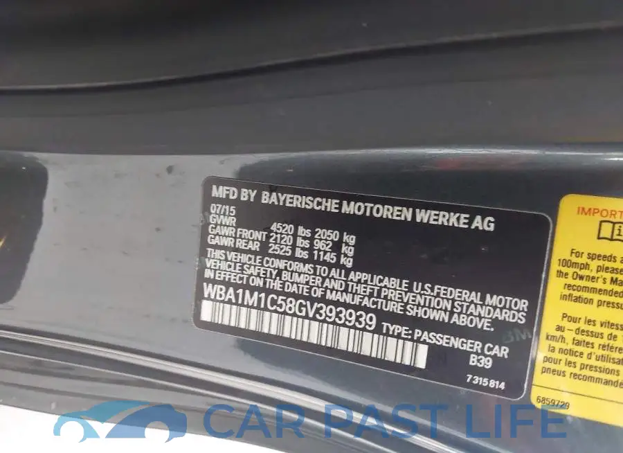 WBA1M1C58GV393939# 9