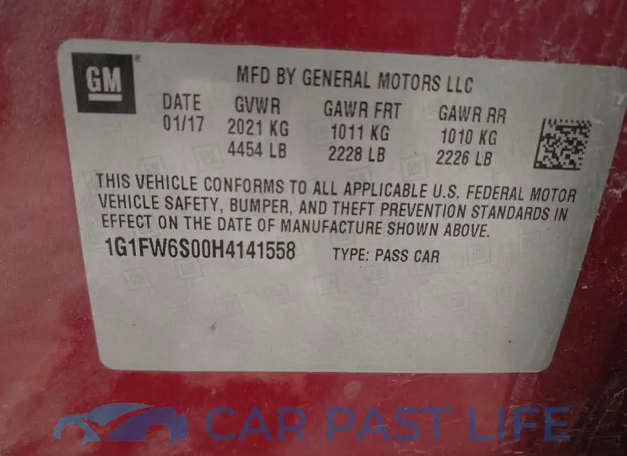 1G1FW6S00H4141558# 9