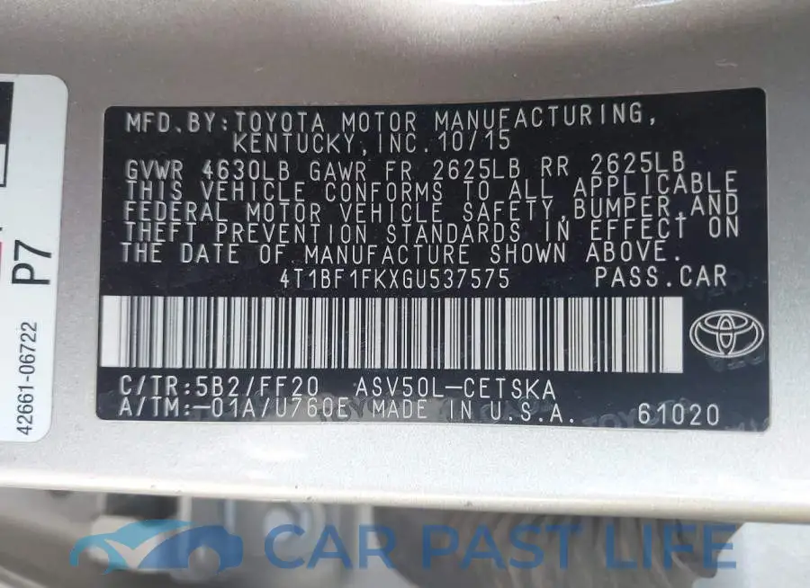4T1BF1FKXGU537575# 9