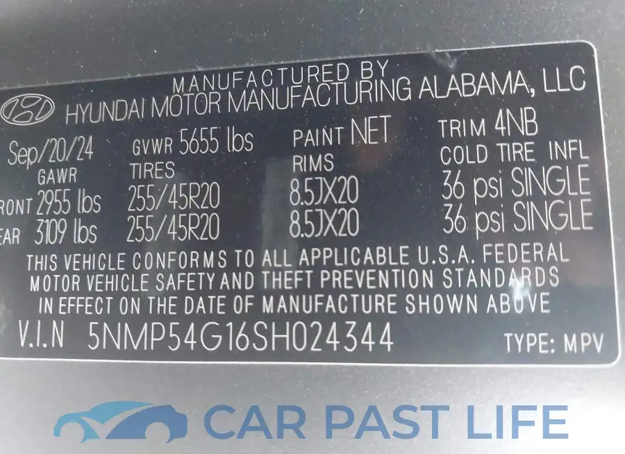 5NMP54G16SH024344# 9