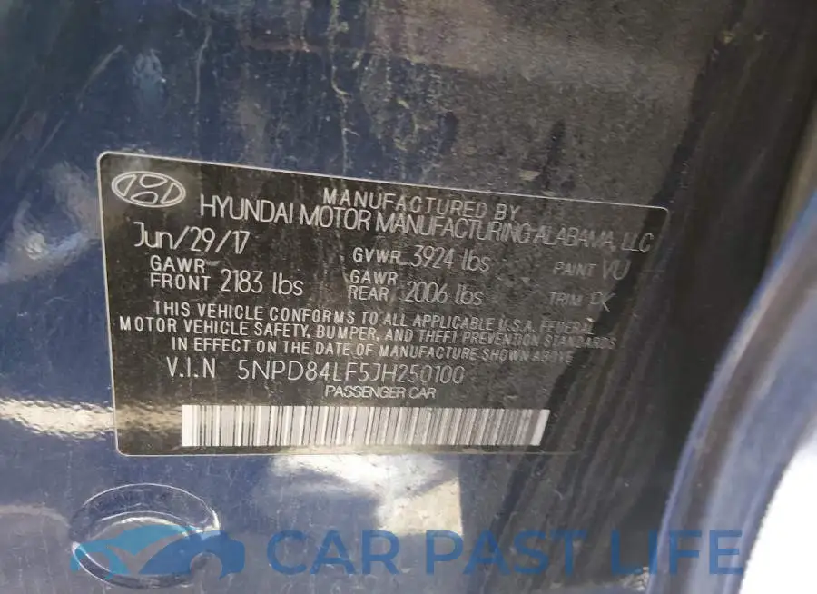 5NPD84LF5JH250100# 9