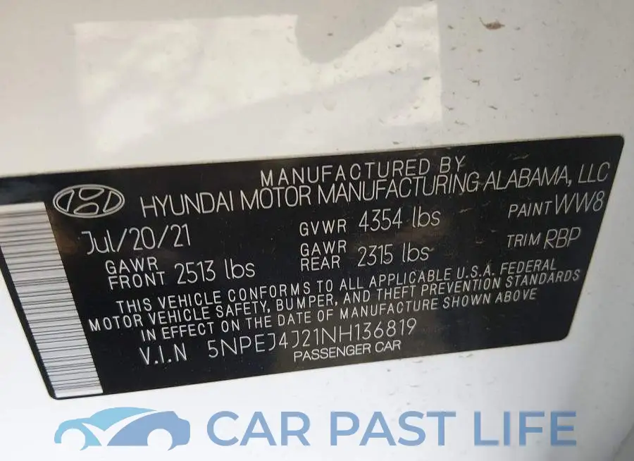 5NPEJ4J21NH136819# 9