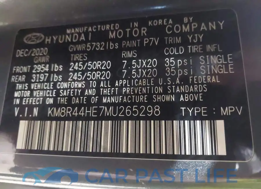 KM8R44HE7MU265298# 9