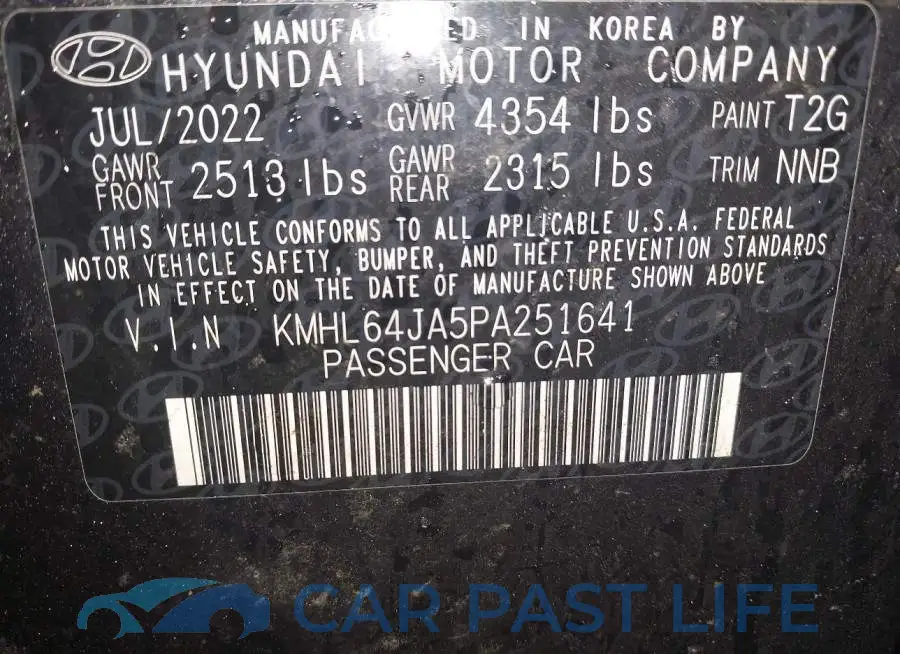 KMHL64JA5PA251641# 9
